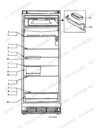 Взрыв-схема холодильника Electrolux RP1228 - Схема узла Internal parts